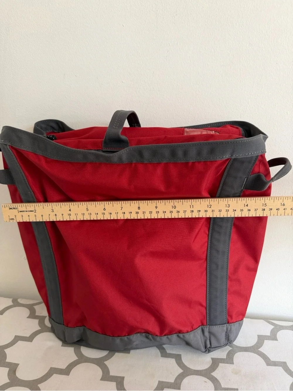 Kelty Red and Gray Men’s Gear Tote